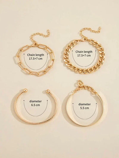 Gouden armbandenset