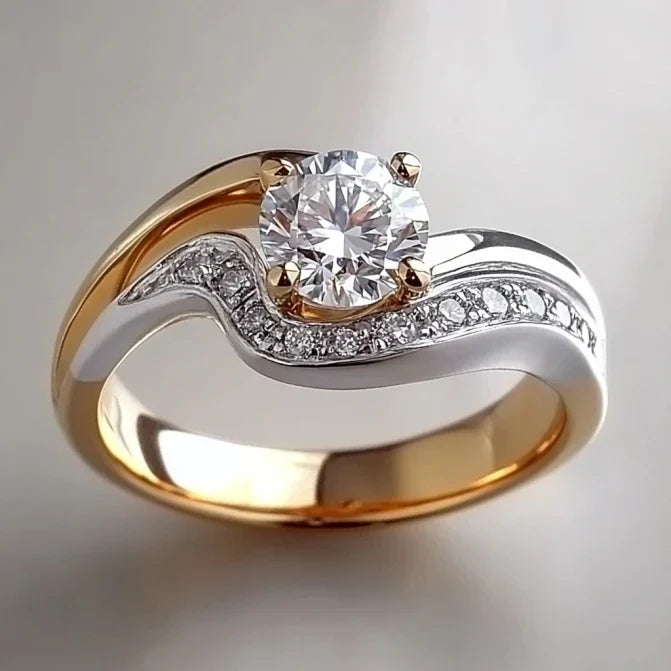 Golvende elegantie gouden ring